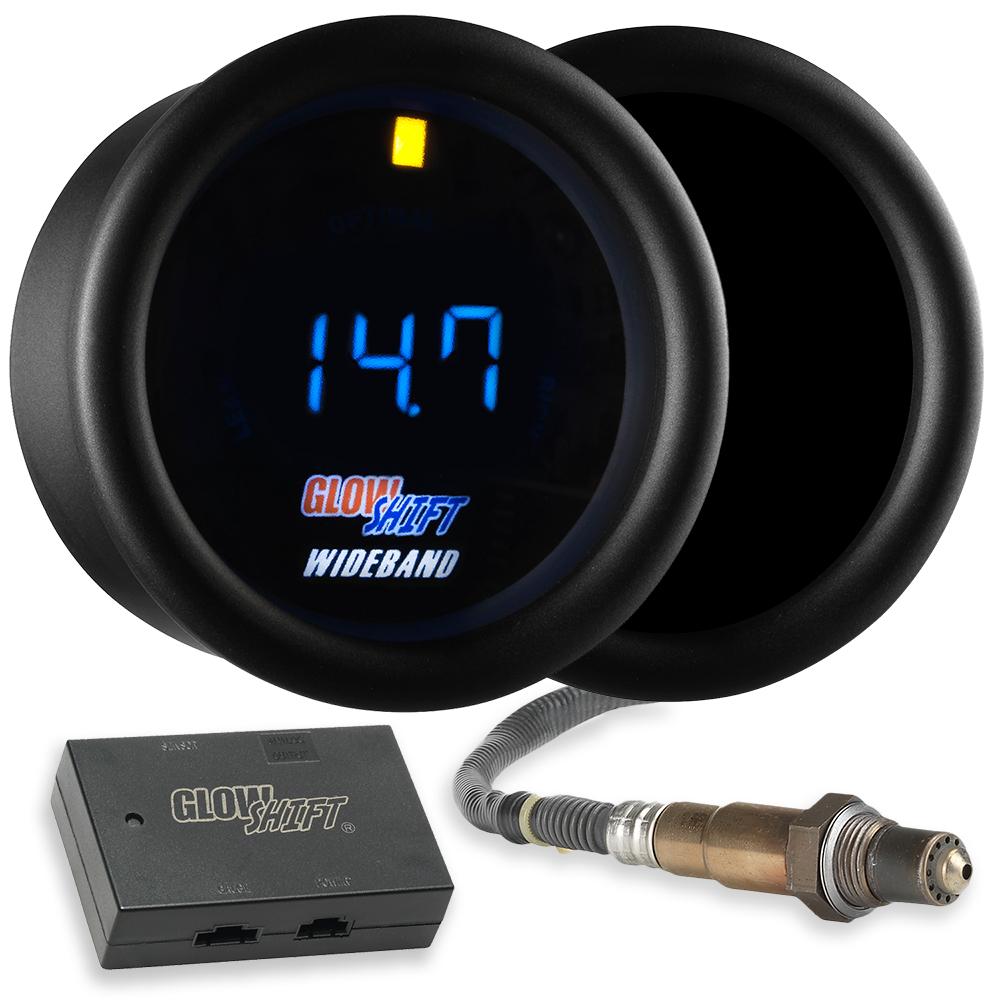 52mm GLOWSHIFT TINTED WIDEBAND AIR FUEL RATIO GAUGE KIT w BOSCH 4.9LSU